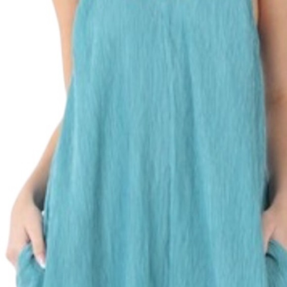 Sleeveless Pleated Wide Leg Jumpsuit w/ Pockets, never worn NWOT - Picture 3 of 7